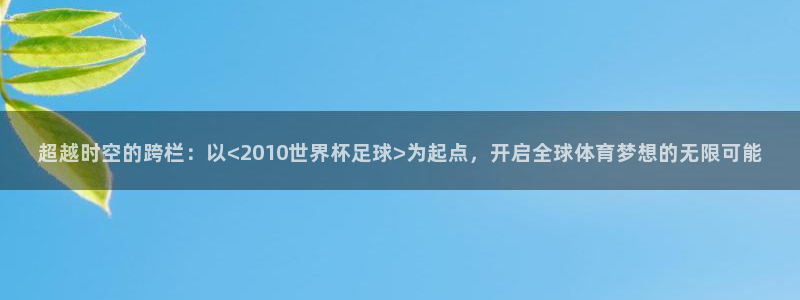 世界杯亚洲区预选赛赛程：超越时空的跨栏：以<2010世界杯足球>为起点，开启全球体育梦想的无限可能